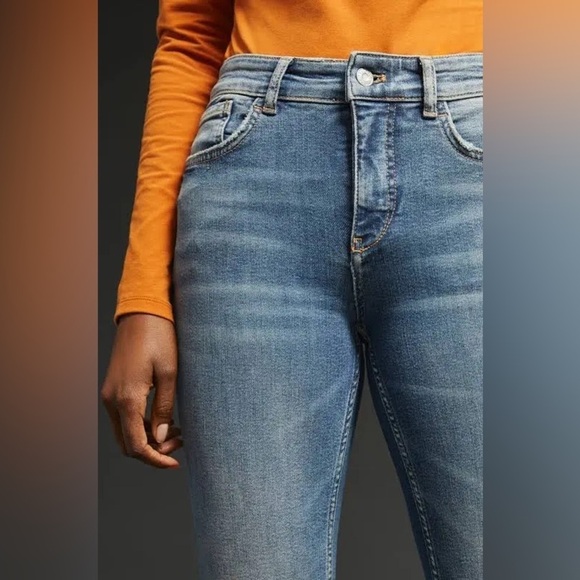 Anthropologie x Pilcro | The Yaya Mid-Rise Crop Straight Jeans Plus Size 32/14 - Picture 3 of 12